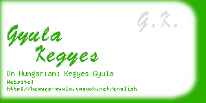 gyula kegyes business card